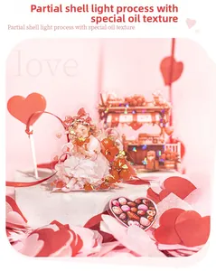 Detail of PET stickers with shell light finish and strawberry girl illustration