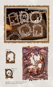 Détails de breloques en résine gaufrée vintage avec animaux de la forêt et nature