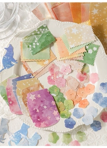 Aquarell-Deko-Papier-Set mit Blumen und Schmetterlingen für DIY-Tagebuchgestaltung