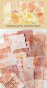 Detailansicht von 20 Blatt Aquarellpapier mit Sulfat- und Kraftpapier-Texturen