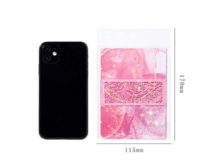 Rosa Aquarell-Papier mit Laser-Cut Spitzenband, Größe 170mm x 115mm für DIY
