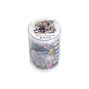 Ruban washi décoratif avec motifs de jardin de pierres pour scrapbooking et DIY
