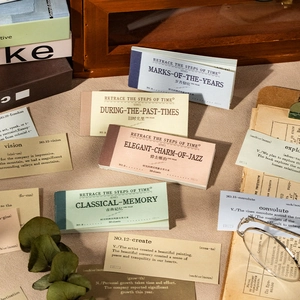 Vintage English junk journal paper pack with 30 sheets in retro style and nostalgic colors
