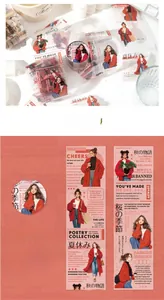 Close-up of Girl's Diary PET tape featuring fashion illustrations and artistic lettering