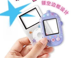 Detail of vintage iPod and retro phone stickers with hollow frame designs for DIY journals