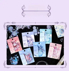Close-up of Phantom Butterfly PET stickers with laser finish and 10pcs packaging detail