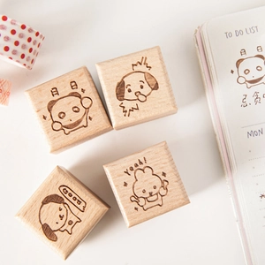 Beechwood stamps featuring cute panda and rabbit designs for journaling decoration
