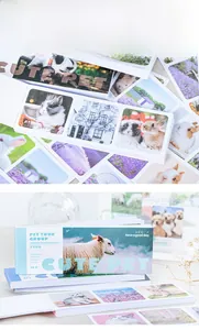 Détails des autocollants en papier washi avec motifs d'animaux, pandas et paysages