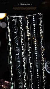 Detailed macro view of shimmering laser PET decorative tape with star and light motifs
