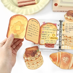 Notes adhésives en forme de pain et dessert pour agendas et décoration DIY