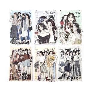 Set de stickers de mode moderne avec 6 styles pour décoration de journaux
