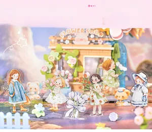 Dettaglio di adesivi PET vintage con doppia stampa a inchiostro bianco per scrapbooking