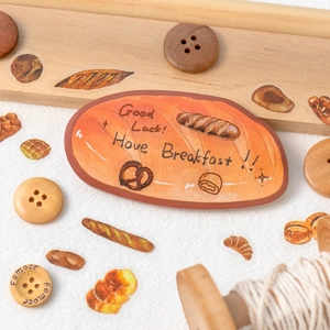 Twilight PET bread stickers set for DIY scrapbooking with vintage warm bakery patterns