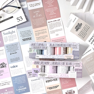 Set di Washi Tape Con Citazioni Inglesi Vintage Poesia Carta Patinata PET Adesivi Decorativi per Fai Da Te Scrapbooking Cancelleria
