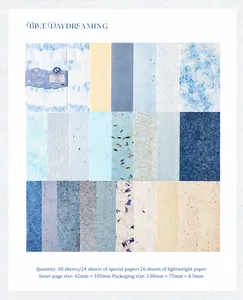 Detalle macro del pack de papel para scrapbooking Blue Daydreaming con texturas
