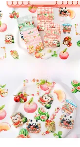 Detailed view of floral botanical themed stickers for journaling and DIY crafts decoration