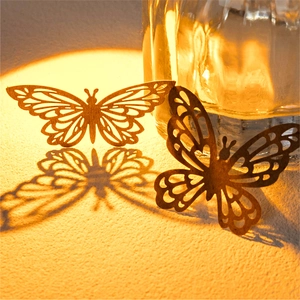 Kit de Papier de Matériel Scrapbook Papillon Évidé Vintage Papier Découpé au Laser Rétro pour Décoration de Journal