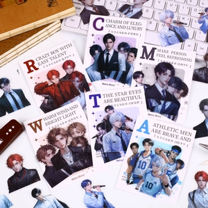 Retro Story Anime Boy PET Sticker Waterproof Decorative Decals For DIY Journal Scrapbooking Notebook Aesthetic Stationery