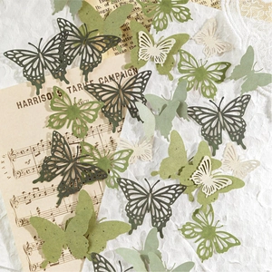 Lot de papillons vintage en papier évidé pour scrapbooking et artisanat DIY