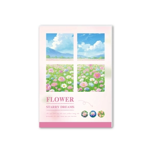 Papel de scrapbooking retro floral Starry Dreams con arte de pintura al óleo