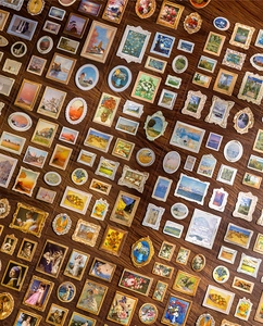 Détails de cadres 3D miniatures de peintures classiques avec finitions dorées rétro et vintage