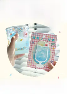 Detail of 30pcs cute animal cookie sticky notes with sea salt soda cup design for DIY crafts