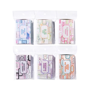 Pack de 25 pegatinas vintage en seis temas para decoración de agendas y scrapbooking