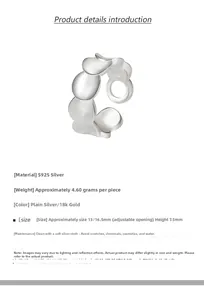 Macro detail of S925 sterling silver ring showing scale texture and adjustable open band