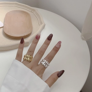 925 Sterling silver chunky braided rings in gold and silver finish for a modern look