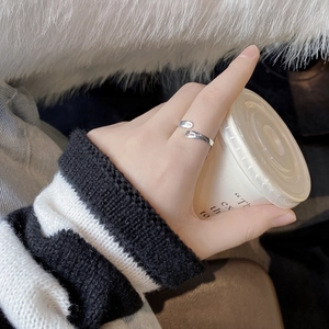 925 silver adjustable spoon and fork ring with Faith engraving on a polished finish