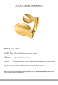 Macro detail of S925 sterling silver ring showing size parameters and weight specifications