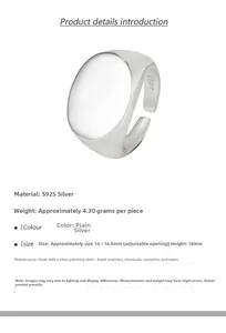 Detailansicht eines S925 Sterlingsilber Siegelrings mit Punze auf der Innenseite