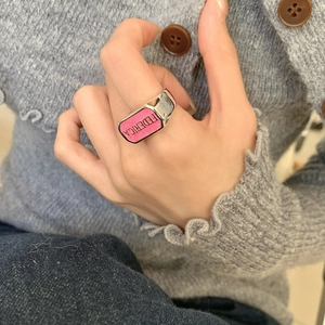Siegelring aus 925er Sterlingsilber mit rosa Platte und Federica-Gravur für Damen