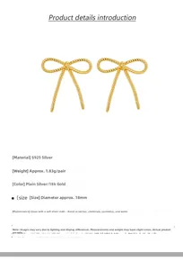 Vue détaillée des boucles d'oreilles nœud en argent S925 doré 18 carats torsadé