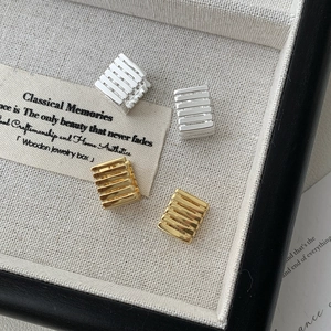Minimalist 925 Sterling Silver Geometric Hollow Square Hoop Earrings For Women Modern Polished Gold Silver Ear Buckle Jewelry