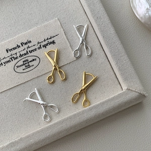 Creative Scissors Shape 925 Sterling Silver Hoop Earrings For Women Unique Minimalist Stylized Fashion Jewelry Accessories Gift