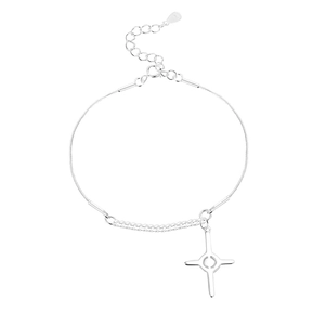 Minimalist S925 sterling silver snake chain bracelet with star pendant for women