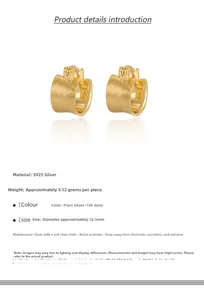 Dettaglio macro di orecchini in argento S925 oro 18K con superficie satinata opaca