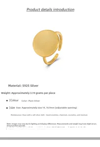 Macro detail of S925 sterling silver ring featuring golden brushed finish and S925 hallmark