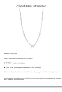 Macro detail of S925 sterling silver chain showing round beads and extension specifications