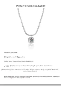 S925 sterling silver handbag pendant detail with micro-set zircon crystals and dimensions