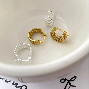 925 Sterlingsilber Netz Ohrringe Mit Strass Retro Gewebte Kette Hohl Ohrringe Für Damen Elegant Vielseitig Schmuck Geschenk