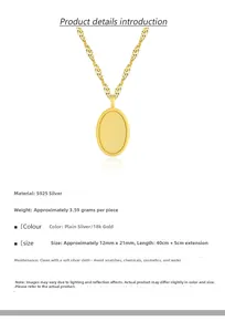 Macro detail of 925 sterling silver oval pendant with dimensions and weight specs