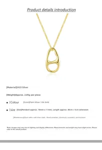 Detail view of S925 sterling silver pig nose necklace with dimensions and weight specs