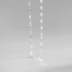 S925 Sterling Silver Lip Chain Necklace For Women Minimalist Geometric Clavicle Chain Niche Design Silver Jewelry Daily Wear Gift