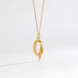 Minimalist 925 Sterling Silver Pendant Necklace Twisted Geometric Matte Metal Clavicle Chain For Women Fashion Jewelry Gift