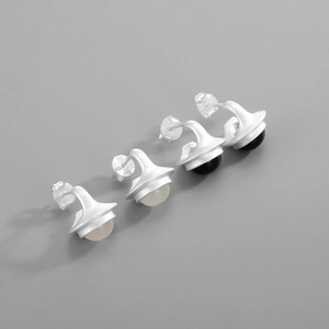 Boucles d'oreilles vintage en argent S925 avec agate noire et pierre de lune