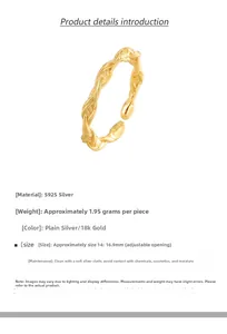 Detailansicht des gedrehten S925 Silberrings mit Größen- und Gewichtsangaben im Shop