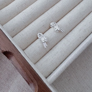 S925 Sterling Silver Double Layer Knot Stud Earrings For Women Minimalist Personalized Handcrafted Wire Design Fashion Jewelry Earrings