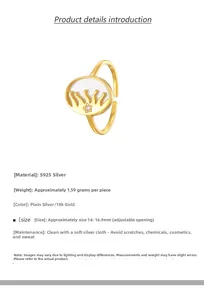 Détail macro de bague en argent 925 avec nacre soleil et anneau réglable pour femmes